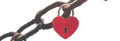 cadena con candado de corazon
